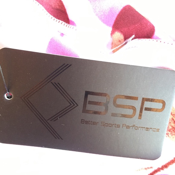 BSP Pink Floral Pattern Leggings with Media Pocket NWT - Picture 6 of 9